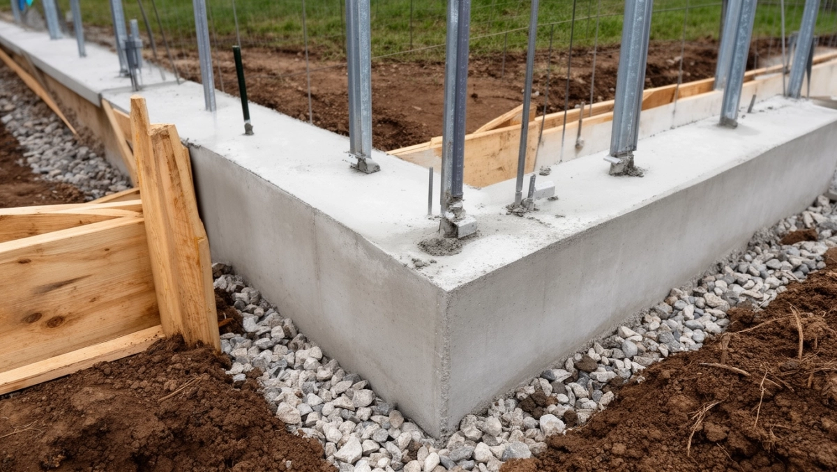 Wykonanie podmurówki betonowej pod ogrodzenie